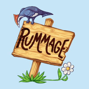 Rummage Logo blue bg